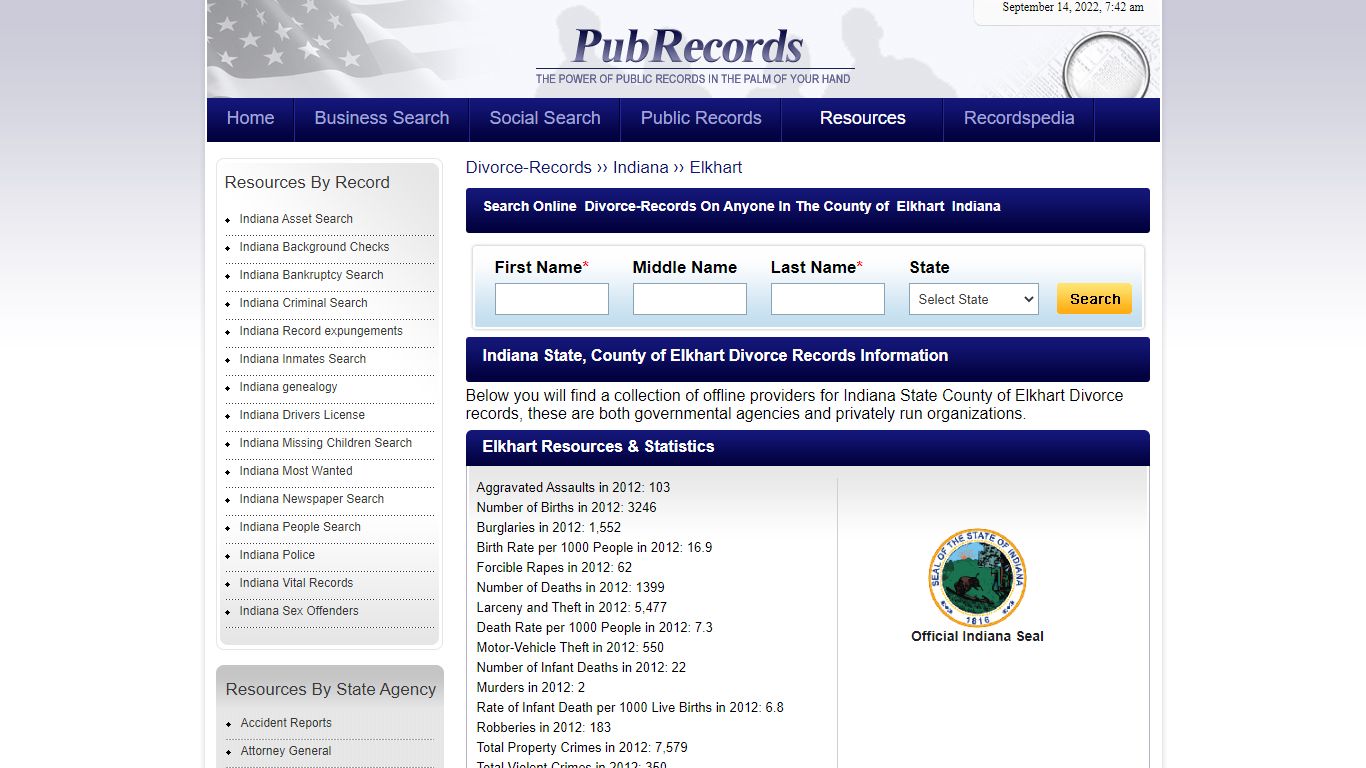 Elkhart County, Indiana Divorce Records - Pubrecords.com